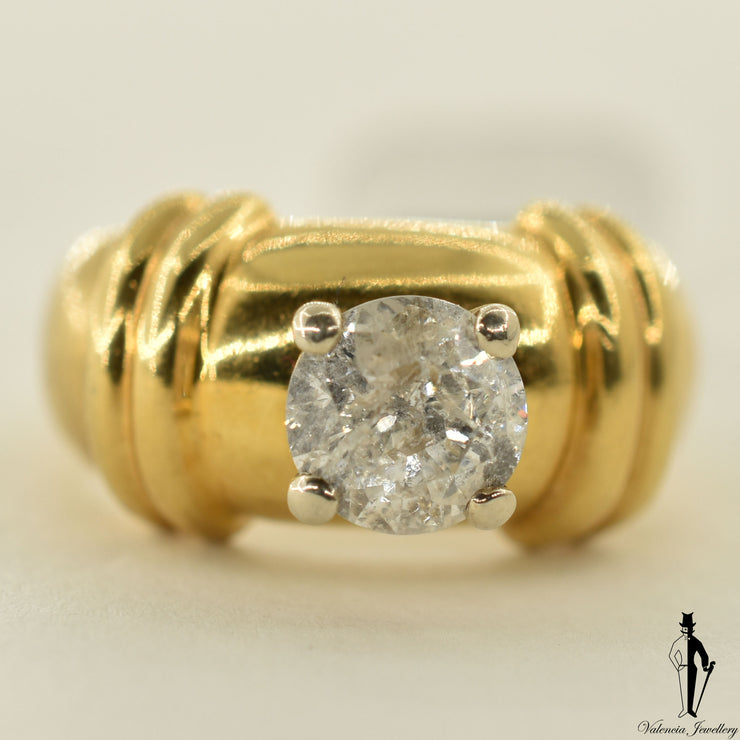 18K Yellow Gold I3 Diamond (1.1 CT.) Solitaire Engagement Ring