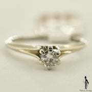 18K White Gold SI2 Diamond (0.25 CT.) Solitaire Engagement Ring