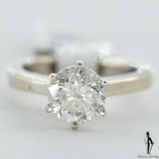 14K White Gold I1 Diamond (1.50 CT.) Solitaire Engagement Ring
