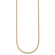 HERCO Gold Classic Solid Rope Chain Necklaces 2.5mm