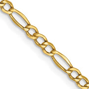 Semi-Solid Figaro Chain 2.5mm