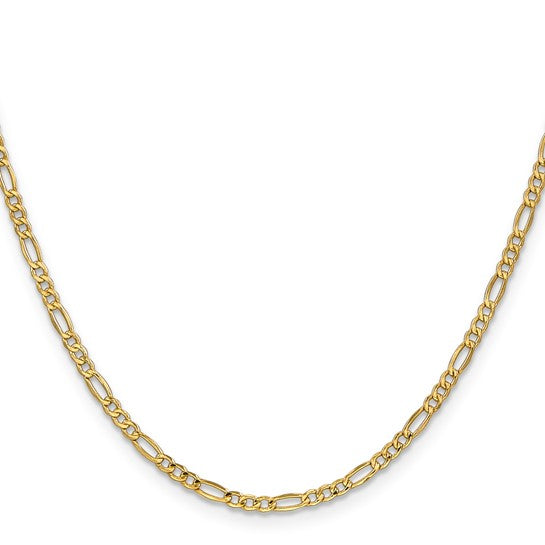 Semi-Solid Figaro Chain 2.5mm