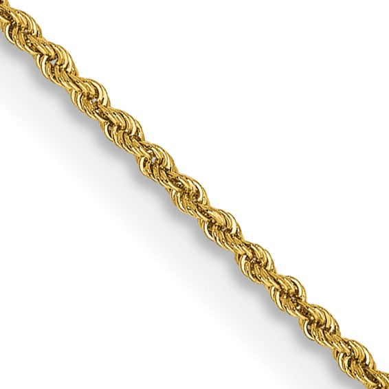 14K 1.5mm Regular Rope with Lobster Clasp Chain