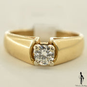 14K Yellow Gold I1 Diamond (0.37 CT.) Solitaire Engagement Ring
