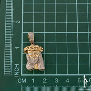 Diamond and 10K Yellow Gold Jesus Pendant