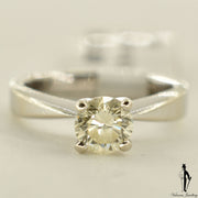 14K White Gold Diamond (0.75 CT.) Solitaire Engagement Ring