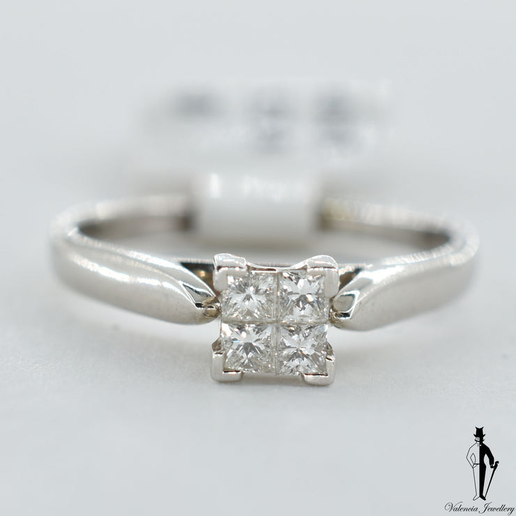 18K White Gold VS1 Diamond (0.40 CT.) Solitaire Engagement Ring