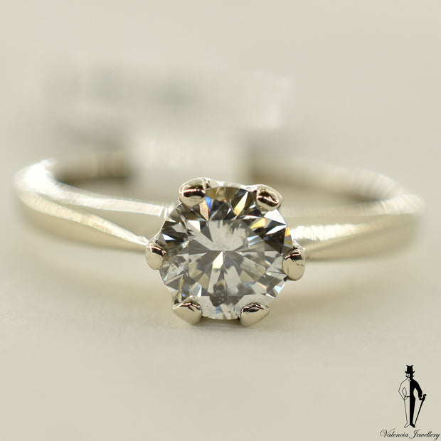 14K White Gold I1 Diamond (0.75 CT.) Solitaire Engagment Ring