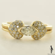 14K Yellow Gold I1 Diamond (0.46 CT.) Shoulder Setting Engagement Ring