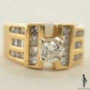 18K Yellow Gold I1 Diamond (0.51 CT.) Channel Setting Engagement Ring
