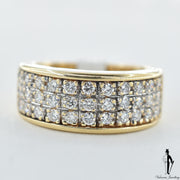 14K Yellow Gold Diamond (1.0 CT.) Claw Set Band