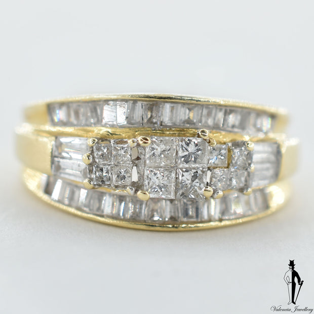 14K Yellow Gold SI-I2 Diamond (1.20 CT.) Fancy Ring