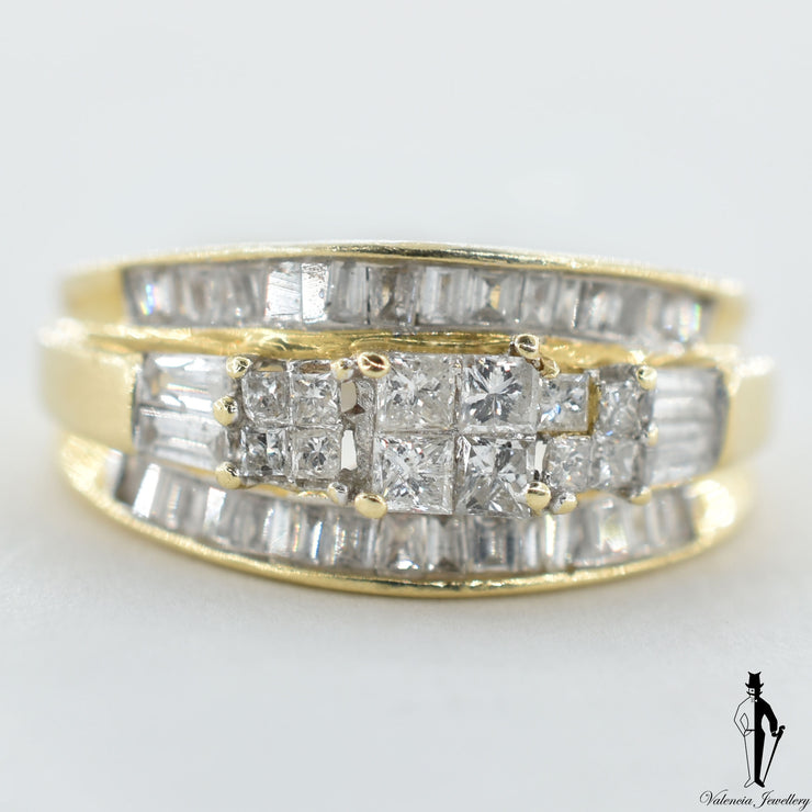 14K Yellow Gold SI-I2 Diamond (1.20 CT.) Fancy Ring