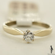 14K White Gold SI2 Diamond (0.21 CT.) Solitaire Engagement Ring