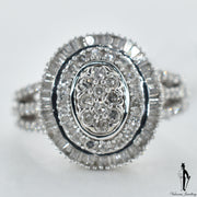 10K White Gold VS-SI Diamond (0.70 CT.) Cluster Style Ring