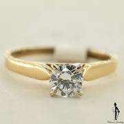 14K Yellow Gold SI2 Diamond (0.57 CT.) Solitaire Engagement Ring
