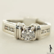 14K White Gold I1 Diamond (0.45 CT.) Channel Setting Engagement Ring