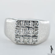 14K White Gold Diamond (0.20 CT.) Square Shape Ring