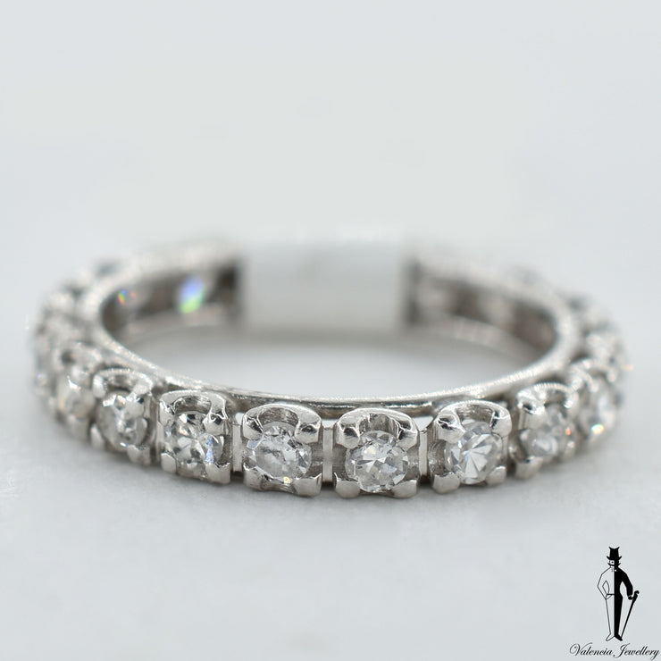 14K White Gold SI-I Diamond (0.60 CT.) Eternity Band