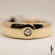 0.10 CT. (I1) Diamond Gentlemen Ring in 14K Yellow Gold