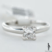 18K White Gold VS1 Diamond (0.50 CT.) Solitaire Engagement Ring