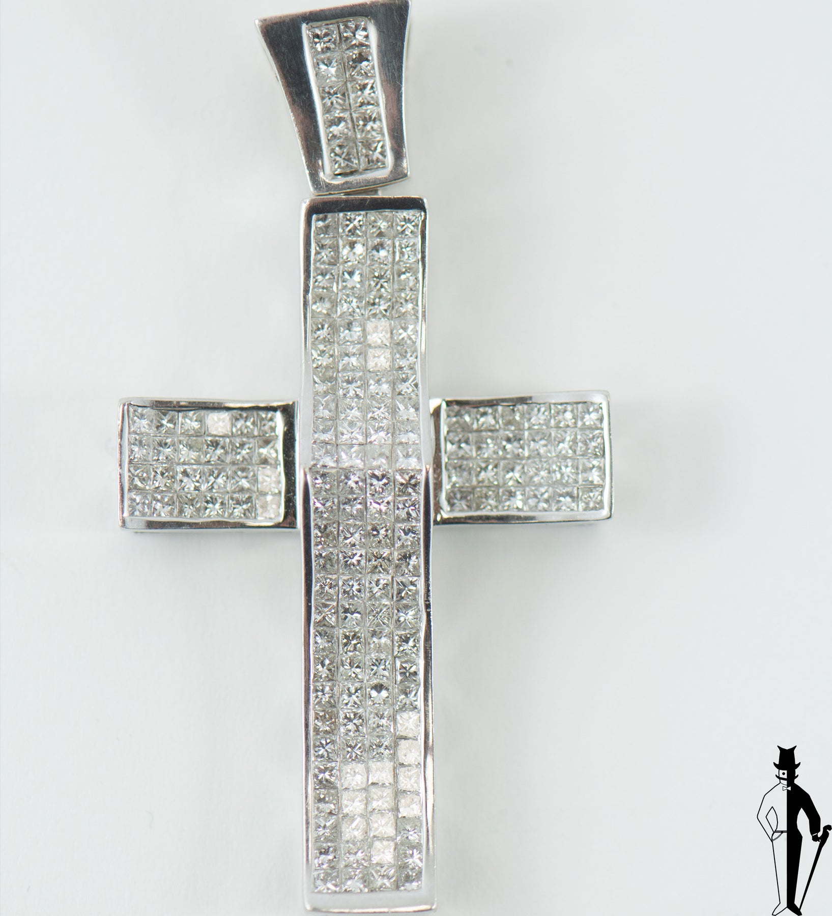White diamond cross pendant hotsell