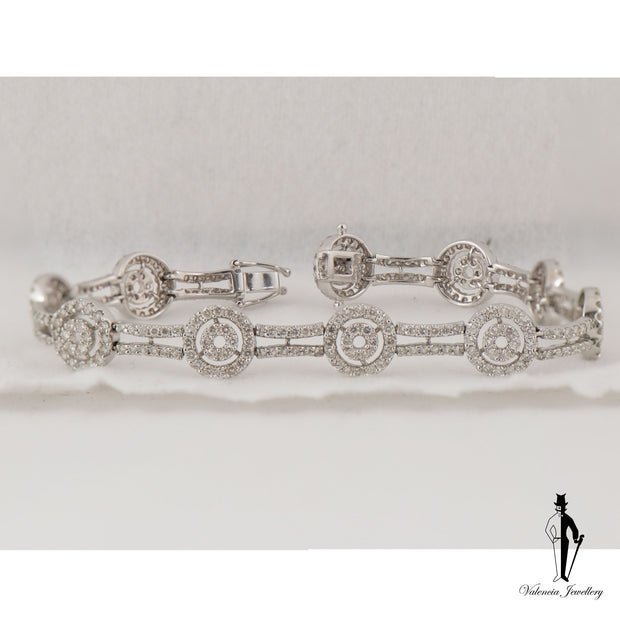 5.30 CT. (SI2-I1) Diamond Ladies Bracelet in 18K White Gold