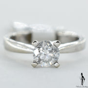 14K White Gold I1 Diamond (0.65 CT.) Solitaire Engagement Ring