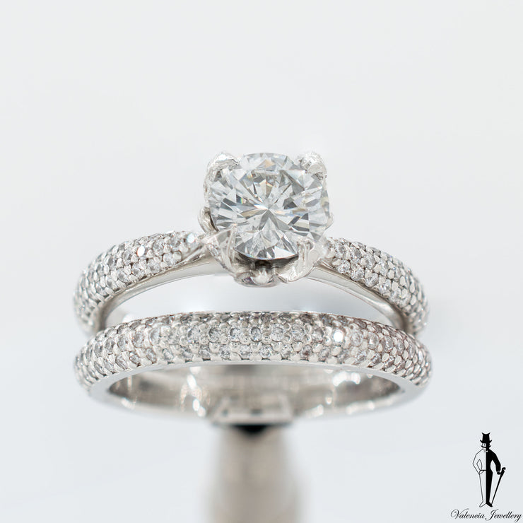 1.90 CT (SI) Brilliant Cut Diamond Wedding Ring set in Platinum