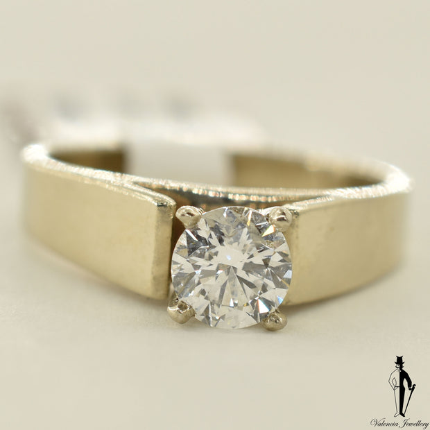 14K White Gold VS2 Diamond (0.70 CT.) Solitaire Engagement Ring