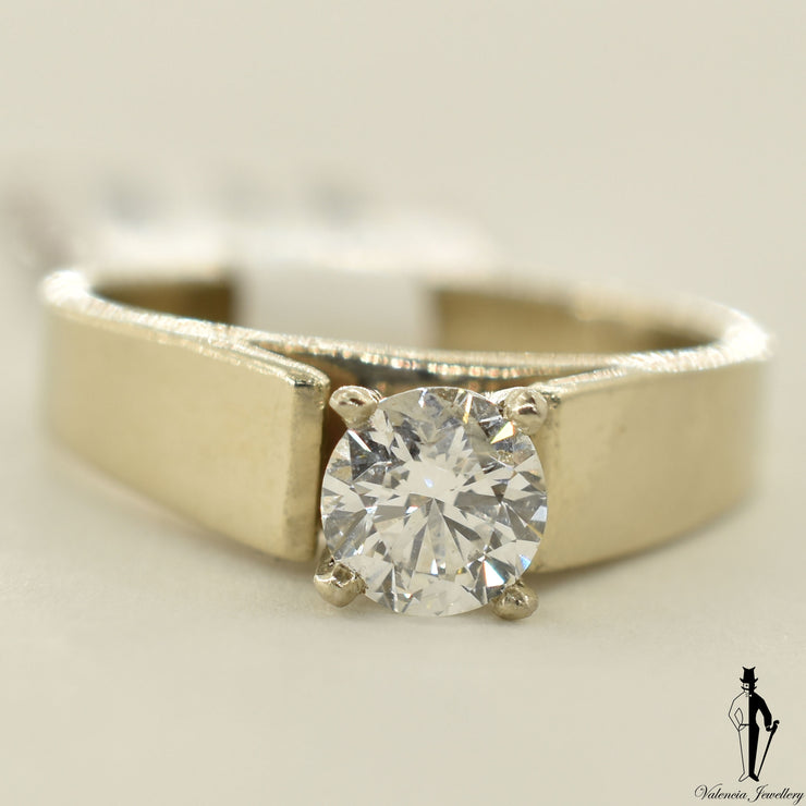 14K White Gold VS2 Diamond (0.70 CT.) Solitaire Engagement Ring