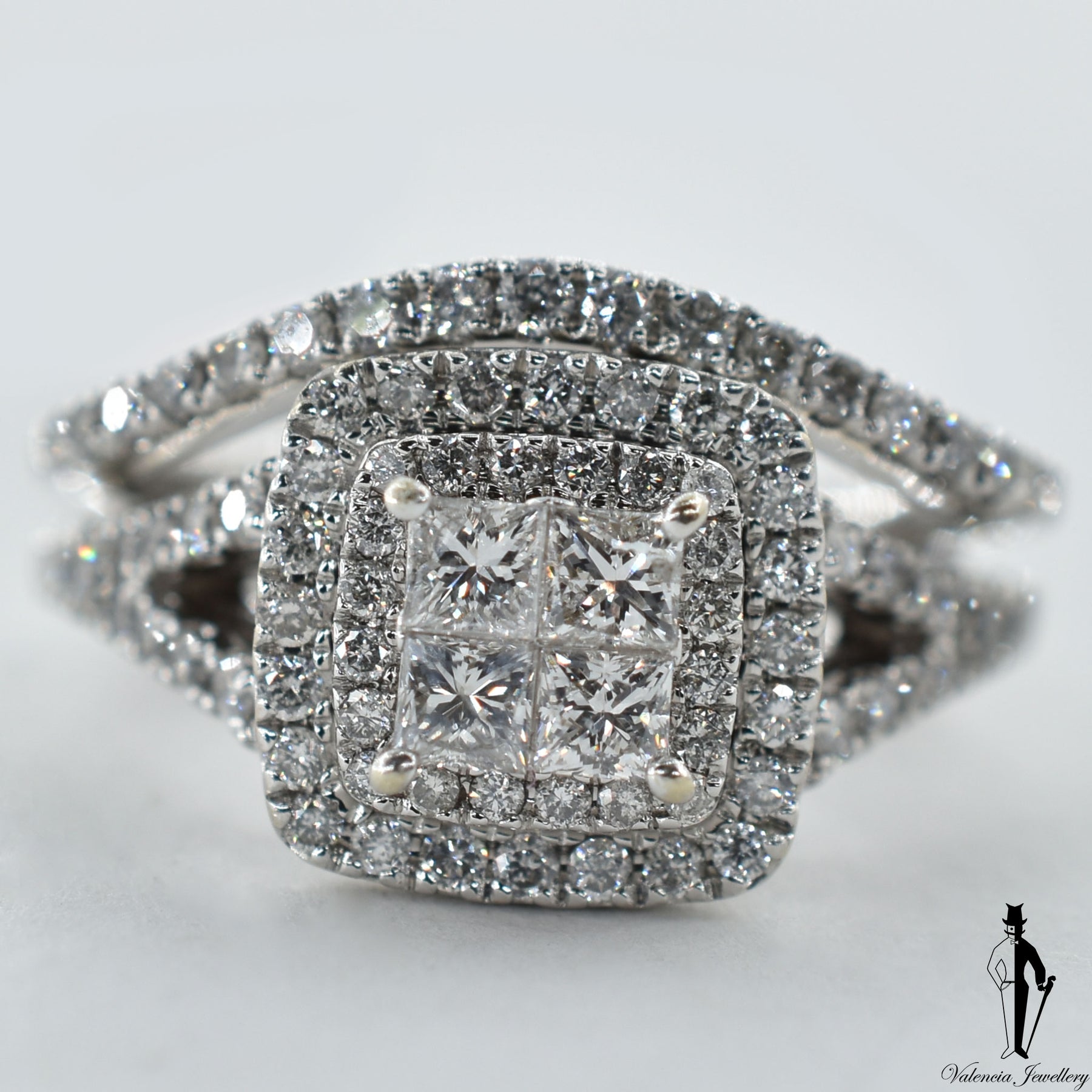 Valencia princess cut engagement ring sales