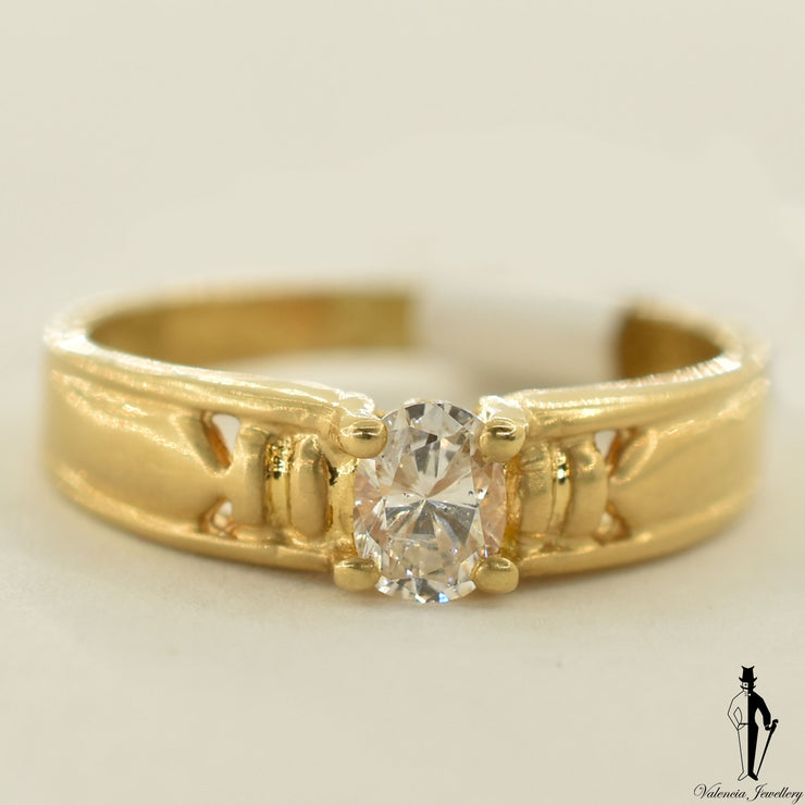 18K Yellow Gold I1 Diamond (0.31 CT.) Solitaire Engagement Ring