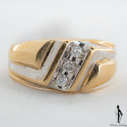 0.15 CT. (SI1-I1) Diamond Ring in 10K Yellow and White Gold
