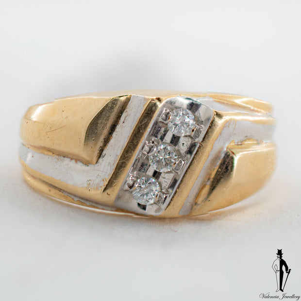 0.15 CT. (SI1-I1) Diamond Ring in 10K Yellow and White Gold