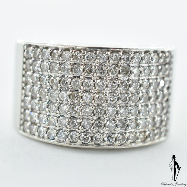 14K White Gold Diamond (1.10 CT.) Wedding Band