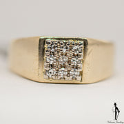 0.15 CT. (VS-SI) Diamond Ring in 14K Yellow and White Gold