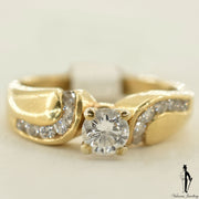 14K Yellow Gold I1 Diamond (0.41 CT.) Channel Setting Engagement Ring