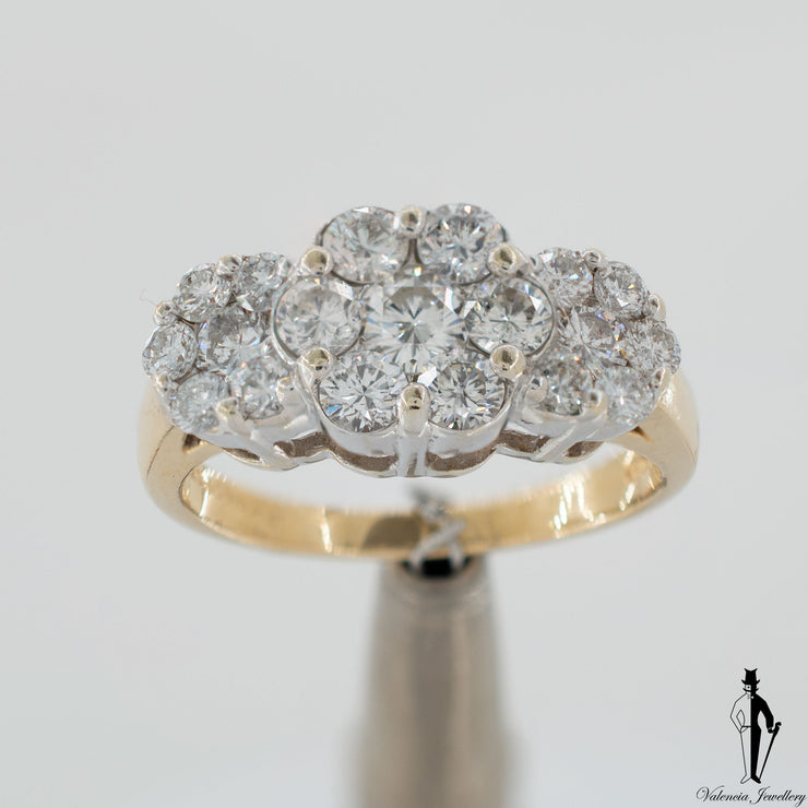 1.50 CT. (SI1-I1) Diamond Ring in 14K Yellow and White Gold