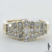 14K Yellow Gold SI2-I1 Diamond (0.80 CT.) Stairway to Heaven Style Ring