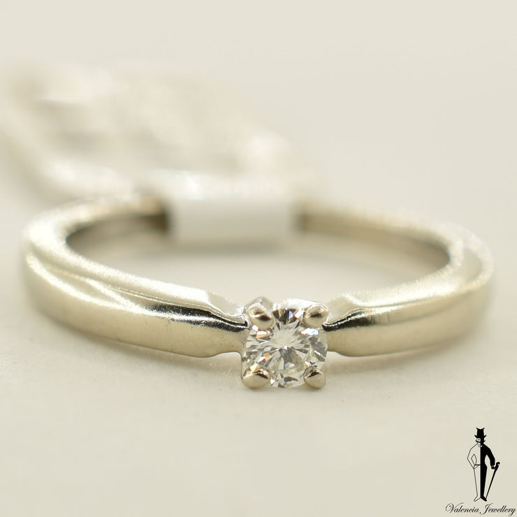 14K White Gold I1 Diamond (0.25 CT.) Solitaire Engagement Ring