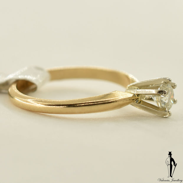 14K Yellow Gold SI2 Diamond (0.40 CT.) Solitaire Engagement Ring