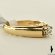 14K Yellow Gold I1 Diamond (0.37 CT.) Solitaire Engagement Ring
