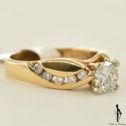14K Yellow Gold I1 Diamond (0.74 CT.) Channel Setting Engagement Ring