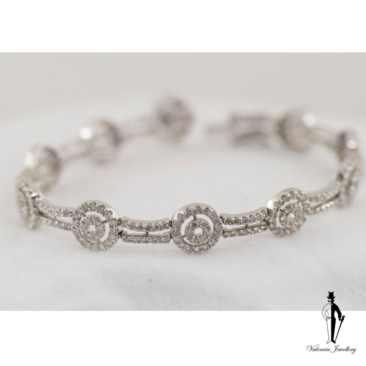 5.30 CT. (SI2-I1) Diamond Ladies Bracelet in 18K White Gold