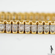 1.0 CT. (SI2) Diamond Ladies Bracelet in 10K Yellow and White Gold
