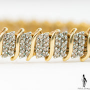 1.80 CT. (I1-I2) Diamond Ladies Bracelet in 10K Yellow and White Gold