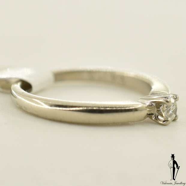14K White Gold I1 Diamond (0.25 CT.) Solitaire Engagement Ring