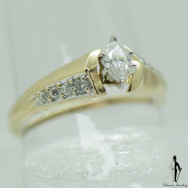 0.48 CT. (SI2-I1) Diamond Ring in 14K Yellow and White Gold