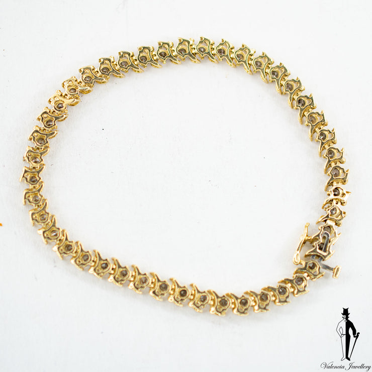 2.0 CT. (SI2-I2) Diamond Ladies Bracelet in 10K Yellow Gold